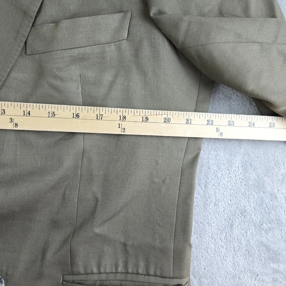 Vintage Lizi Rossi Blazer Men Olive Green Wool Double Breasted Pura Lana Vergine
